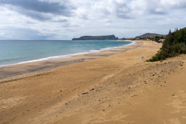 View of Porto Santo Island beach in Madeira, Portugal