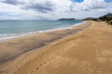 View of Porto Santo Island beach in Madeira, Portugal