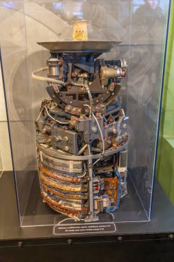 Litvanya - 08.02.2025: Litvanya 'daki Plokstine Sovyet nükleer füze üssündeki 2K12 Kub hava füzesinin bir parçası