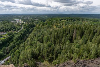 İsveç Taberg Topp 'tan Taberg kasabasının manzara görüntüsü
