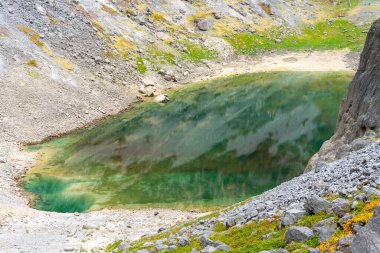 Hırvatistan 'ın Imotski Karst kentinde Mavi Göl (Modro Jezero)