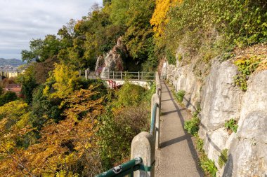 Schlossberg Yürüyüşü 'nden Graz Eski Kasabası, Avusturya' ya Sonbahar Manzarası