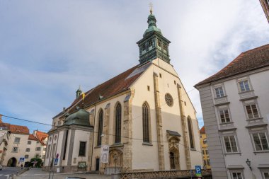 Graz, Avusturya - 10.19.2025: Avusturya 'nın Graz Eski Kenti' ndeki Graz-Seckau Kilisesi Piskoposluğu