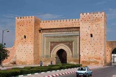 Meknes, Fas - 03 / 06 / 2013: Orta Fas 'ta küçük ama büyüleyici bir kasaba.