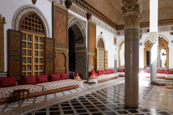 Fez Marocco 2013 Interno Riad Tradizionale Qualche Ristorante — Foto Stock