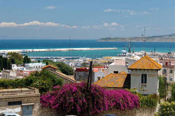 Tanger Marruecos 2013 Vista Superior Del Estrecho Gibraltar Del Puerto — Foto de Stock