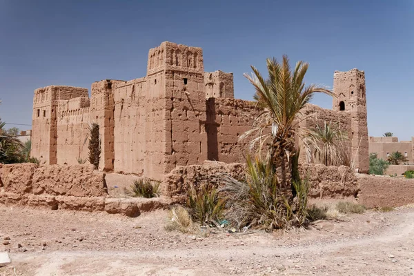 Dades Morocco 2013 Teh Dry Wadi上的老住宅区Kasbah — 图库照片