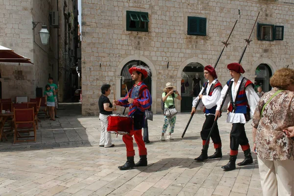 Dubrovnik Hırvatistan 2010 Korumaların Geleneksel Geçit Töreni — Stok fotoğraf