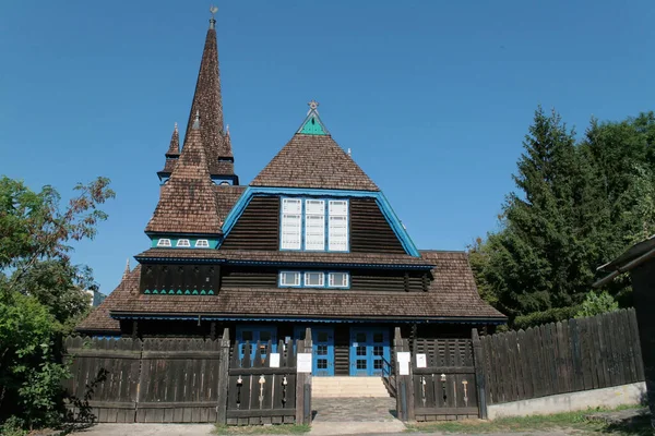 Miskolc Ungarn 2007 Alte Holzkirche Außerhalb Des Stadtzentrums — Stockfoto