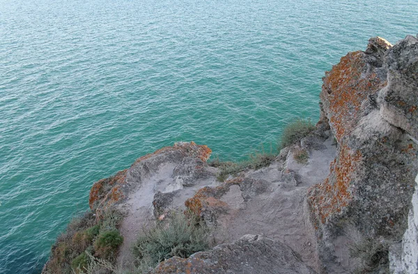 Klippor Och Steniga Kusten Svarta Havet Cape Kaliakra Bulgarien Sommaren — Stockfoto