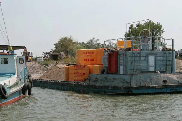 Nautiska Fartyg Hamnen Tulcea Donaus Floddelta Sommaren 2007 — Stockfoto