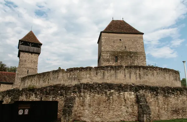 Valea Vilor Romania 2007 Piccolo Villaggio Transilvania Con Cinguettio Fortificato — Foto Stock