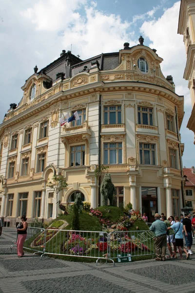 Sibiu Roménia Capital Europeia Cultura 2007 Com Luxemburgo — Fotografia de Stock