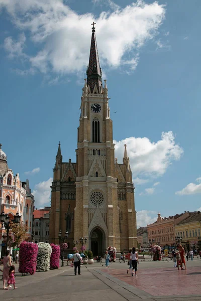 Novi Sad Sérvia Agosto 2007 Uma Igreja Gótica — Fotografia de Stock