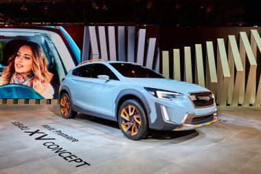 Geneva, İsviçre - 2016: 2016 Subaru Xv 86 Cenevre Motor Show Palexpo içinde sunulan konsept 1 Mart