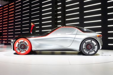 Geneva, İsviçre - 2016:2016 Opelgt 86 Cenevre Motor Show Palexpo içinde sunulan 1 Mart