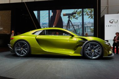 Geneva, İsviçre - 2016: 2016 Ds E-gergin 86 Cenevre Motor Show Palexpo içinde sunulan konsept 1 Mart