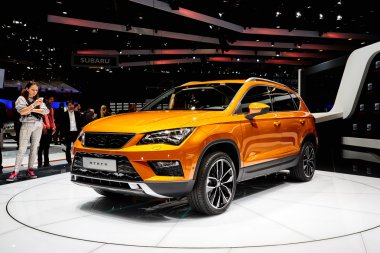 Geneva, İsviçre - 2016:2016 koltuk 86 Cenevre Motor Show Palexpo içinde sunulan Ateca 1 Mart