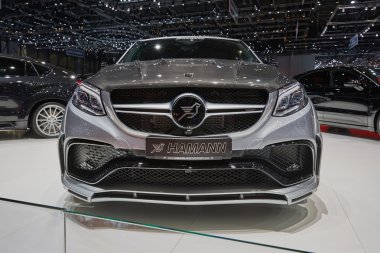 Geneva, İsviçre - 2016: 2016 Hamann Mercedes-Benz 86 Cenevre Motor Show Palexpo içinde sunulan şıya Coupe 1 Mart