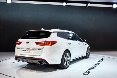 Geneva, İsviçre - 2016:2016 Kia Optima 86 Cenevre Motor Show Palexpo içinde sunulan Sw 1 Mart
