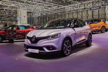 Geneva, İsviçre - 2016:2016 Renault doğal manzaralı 86 Cenevre Motor Show Palexpo içinde sunulan 1 Mart