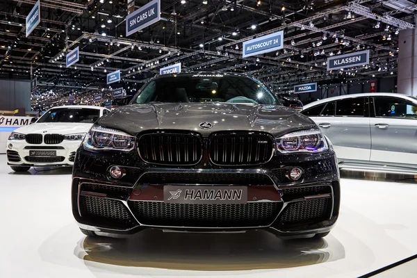 Geneva, Switzerland - March 1, 2016: 2016 Hamann BMW X6M presented on the 86th Geneva Motor Show in the PalExpo — Stock Photo, Image