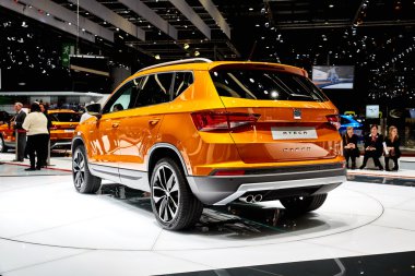 Geneva, İsviçre - 2016:2016 koltuk 86 Cenevre Motor Show Palexpo içinde sunulan Ateca 1 Mart