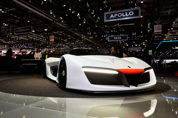 Geneva, İsviçre - 2016: 2016 Pininfarina H2 86 Cenevre Motor Show Palexpo içinde sunulan hız kavramı 1 Mart