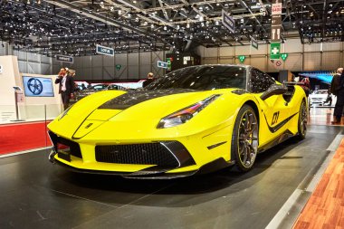 Geneva, İsviçre - 1 Mart 2016: 86 Cenevre Motor Show Palexpo içinde sunulan