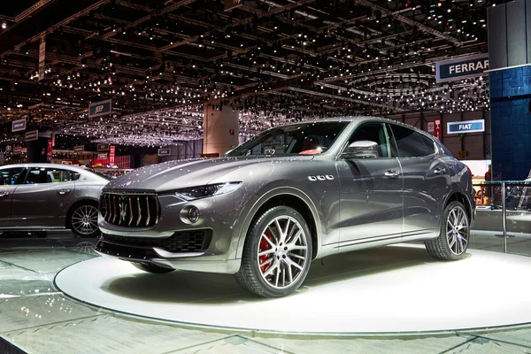 Genf, Svájc-március 1, 2016:2016 Maserati Levante be a 84. Genfi Autószalonon a Palexpo — Stock Fotó