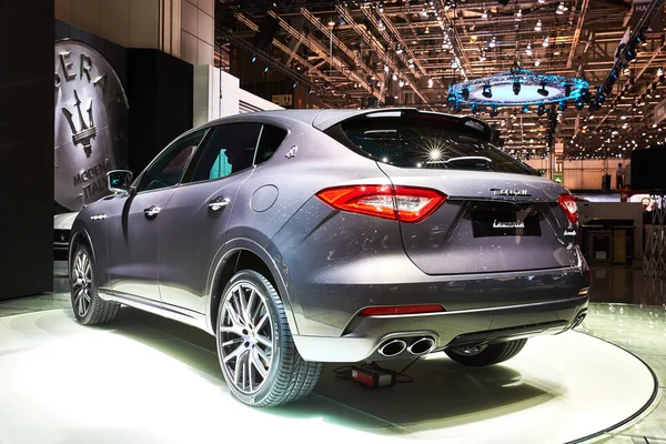 Geneva, Switzerland - March 1, 2016: 2016 Maserati Levante presented on the 86th Geneva Motor Show in the PalExpo — Stock Photo, Image