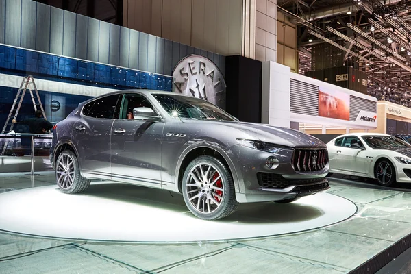 Geneva, Switzerland - March 1, 2016: 2016 Maserati Levante presented on the 86th Geneva Motor Show in the PalExpo — Stock Photo, Image