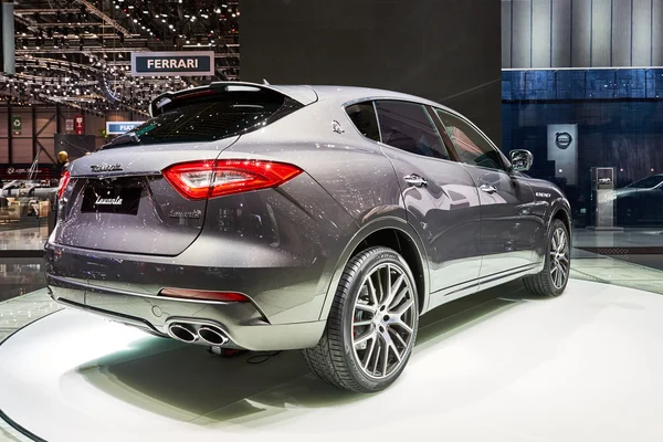 Geneva, Switzerland - March 1, 2016: 2016 Maserati Levante presented on the 86th Geneva Motor Show in the PalExpo — Stock Photo, Image