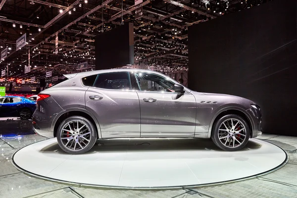 Geneva, Switzerland - March 1, 2016: 2016 Maserati Levante presented on the 86th Geneva Motor Show in the PalExpo — Stock Photo, Image