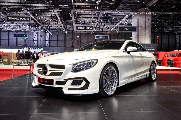 Geneva, Switzerland - March 1, 2016: 2016 Mercedes-Benz SLS by Fab Design presented on the 86th Geneva Motor Show in the PalExpo — Stock Photo, Image