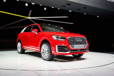 Geneva, İsviçre - 2016: Q2 2016 Audi 86 Cenevre Motor Show Palexpo içinde sunulan 1 Mart