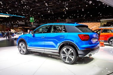 Geneva, İsviçre - 2016: Q2 2016 Audi 86 Cenevre Motor Show Palexpo içinde sunulan 1 Mart