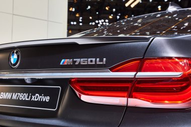 Geneva, İsviçre - 86 Cenevre Motor Show Palexpo içinde sunulan 2016: 2016 Bwm M760li xdrive 1 Mart