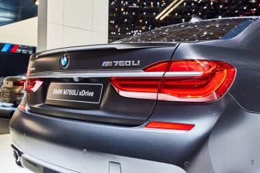 Geneva, İsviçre - 86 Cenevre Motor Show Palexpo içinde sunulan 2016: 2016 Bwm M760li xdrive 1 Mart