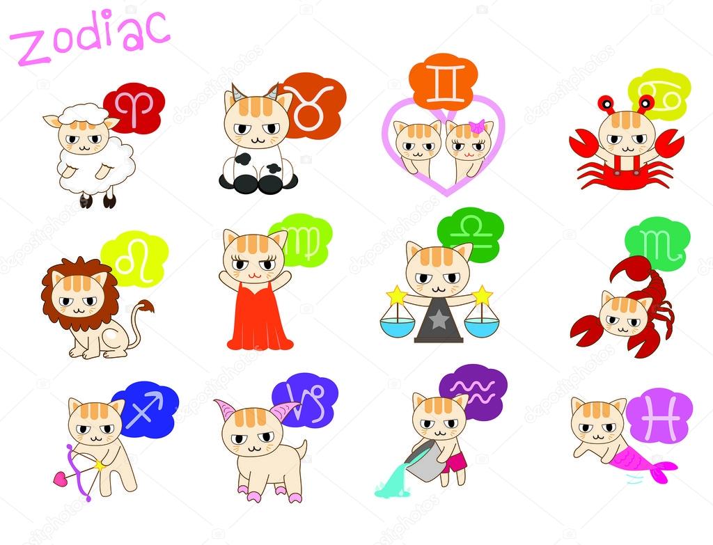 Gato no signo do zodíaco imagem vetorial de © paloi_ploy 55292619