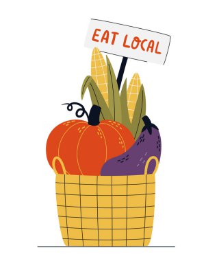 Beyaz arka planda izole edilmiş sebzelerle dolu bir çevre sepeti. Yerel ya da Çiftlik Pazarı konseptini ye. Yerel çiftçi pazarından taze organik ürünler alın.