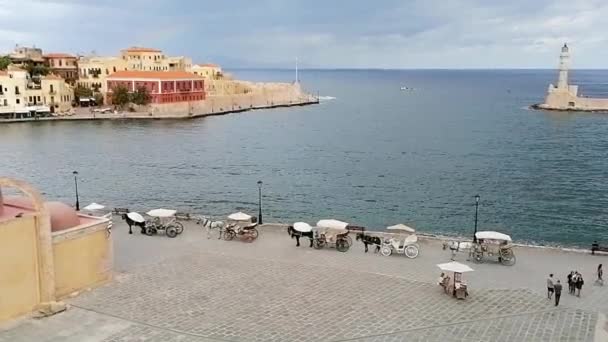 Chenia Greece 2020 크리티의 마을에 베네치아항 — 비디오