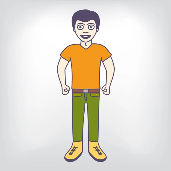 gri bir arka planda Man