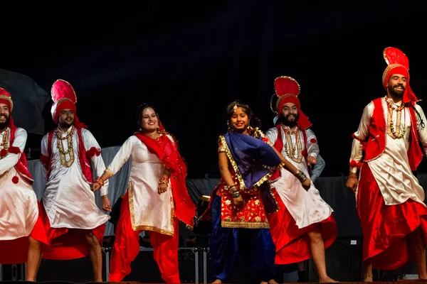 Kaner Rajasthan India Hazi Ran 2019 Punjab Erkek Kadın Bhangra — Stok fotoğraf