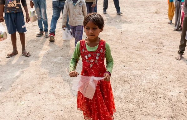 Ноида Урар Прадеш Индия Ноябрь 2020 Маленькие Бедные Дети Студенты — стоковое фото