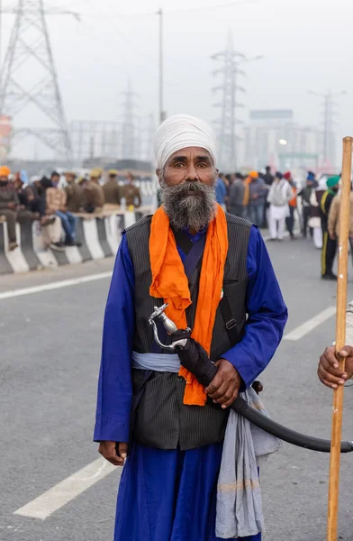 New Delhi India December 2020 Тисячі Фермерів Різних Штатів Марширують — стокове фото