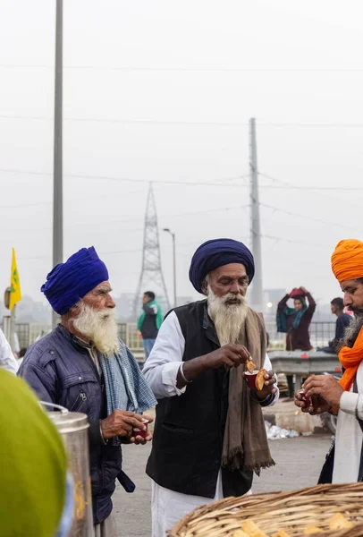 New Delhi India December 2020 Тисячі Фермерів Різних Штатів Марширують — стокове фото