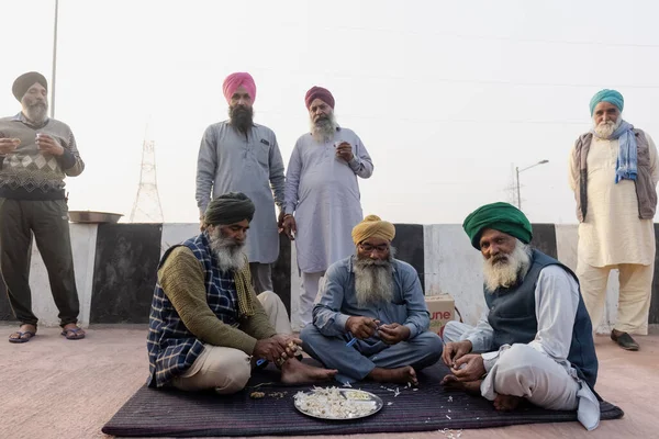 New Delhi India December 2020 Портрет Індійського Фермера Пенджабу Інших — стокове фото