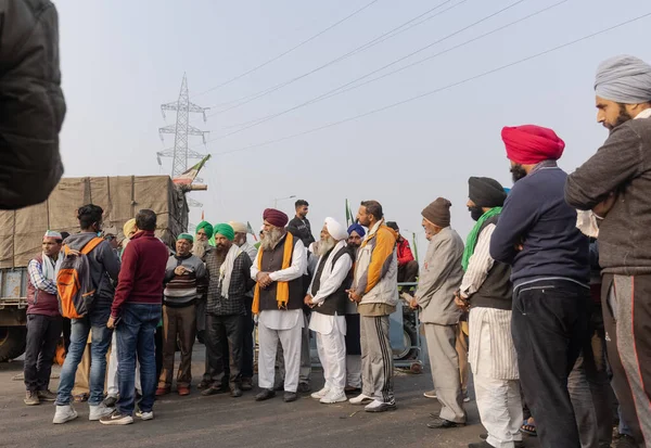 New Delhi India December 2020 Портрет Індійського Фермера Пенджабу Інших — стокове фото