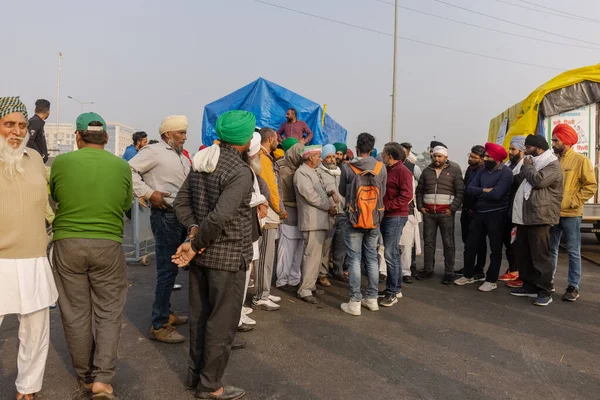 New Delhi India December 2020 Портрет Індійського Фермера Пенджабу Інших — стокове фото